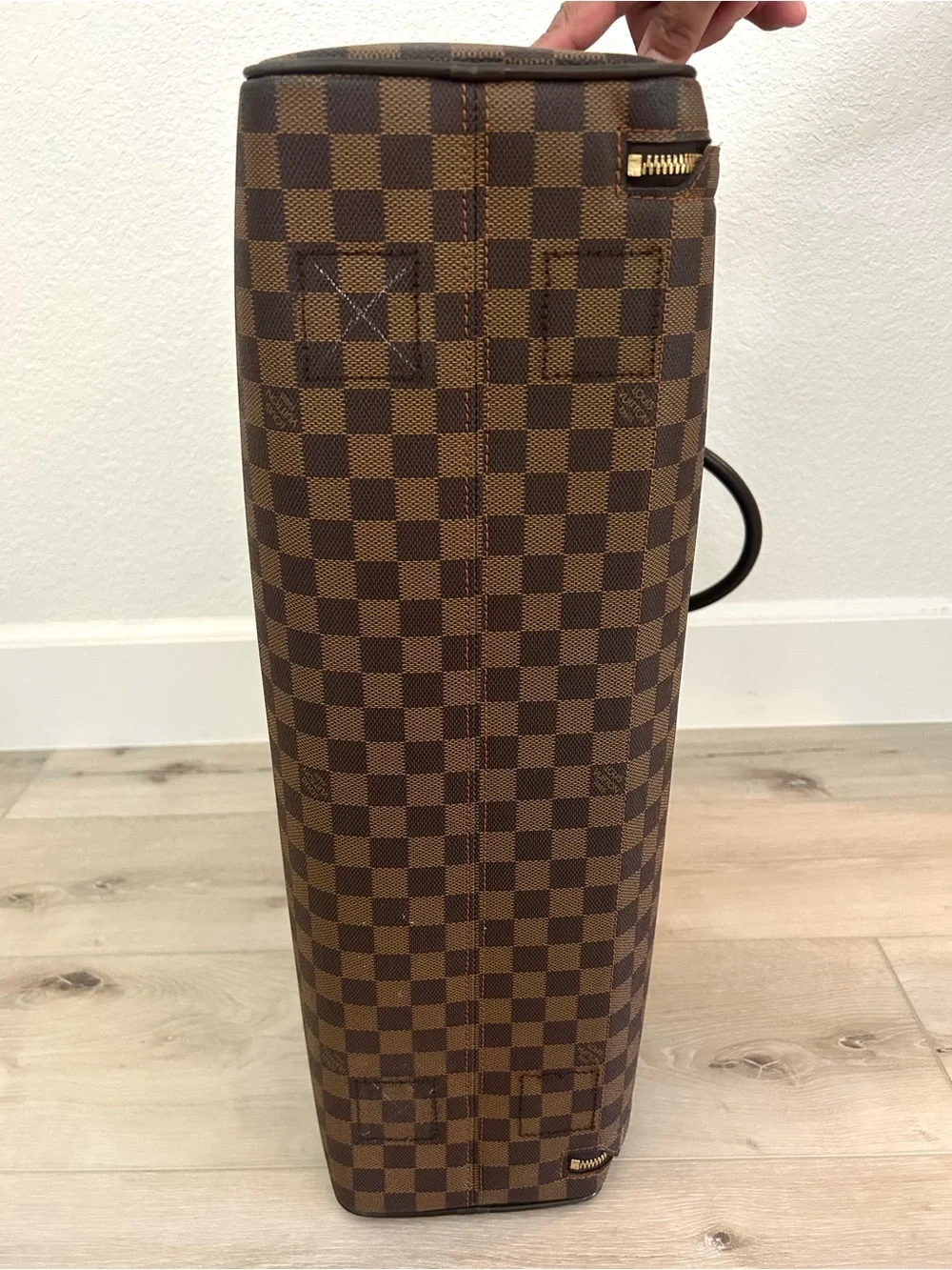 Authentic Louis Vuitton Brown Checkered Damier Canvas Travel Briefcase